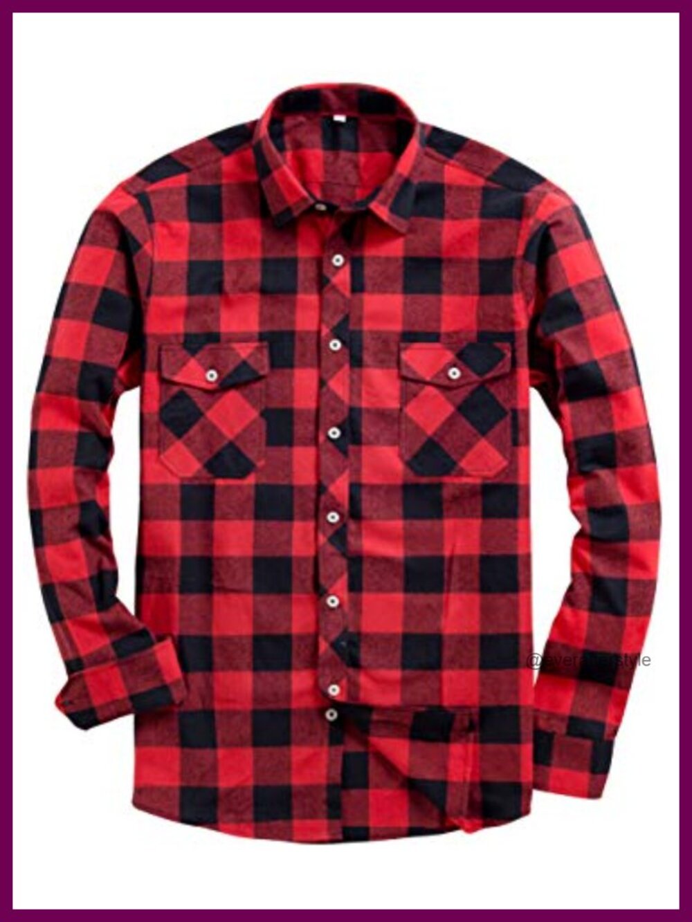 Men's Plaid Flannel Button Down Shirt Regular Fit Long Sleeve Casual